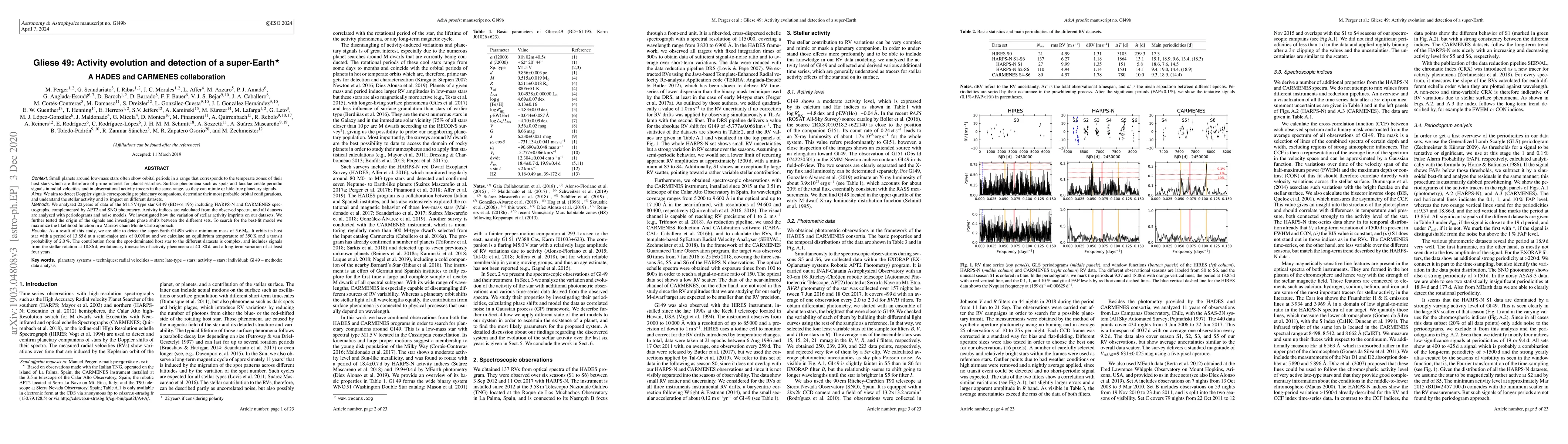 Thumbnail for Gliese 49: Activity evolution and detection of a super-Earth