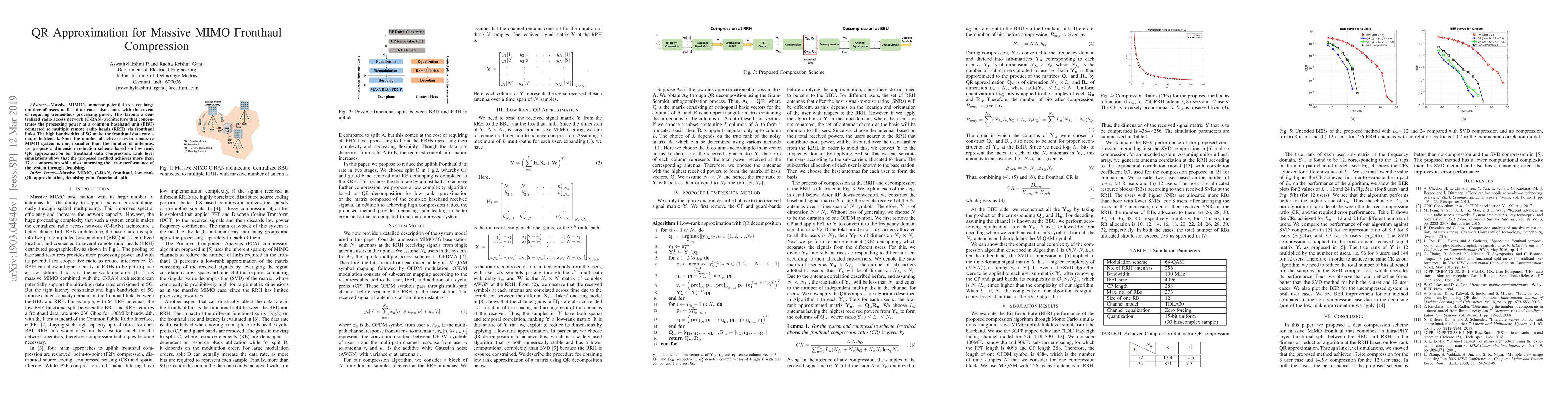 Thumbnail for QR Approximation for Massive MIMO Fronthaul Compression