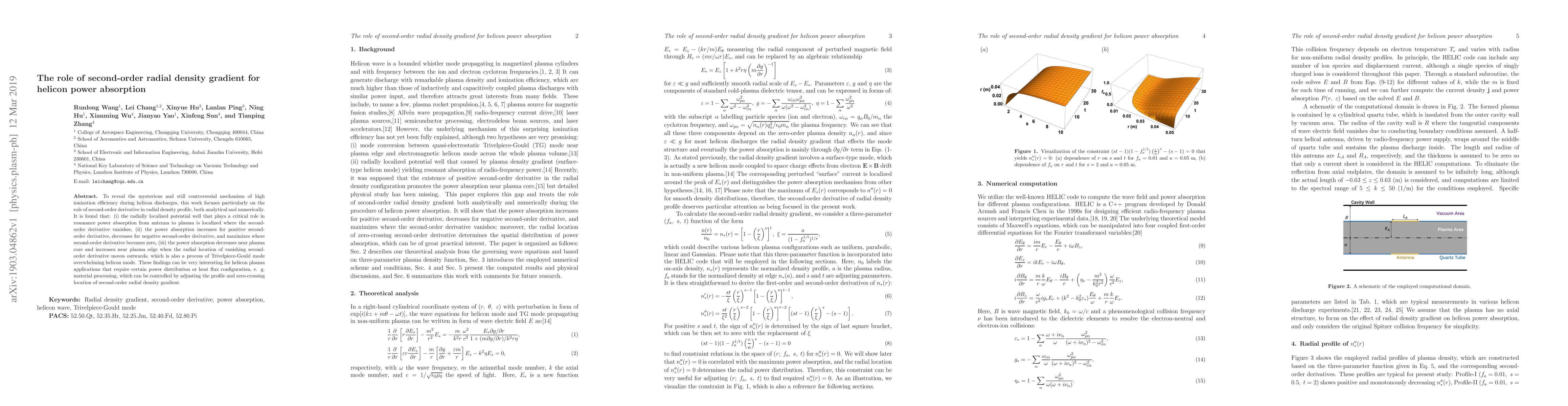 Thumbnail for The role of second-order radial density gradient for helicon power
  absorption