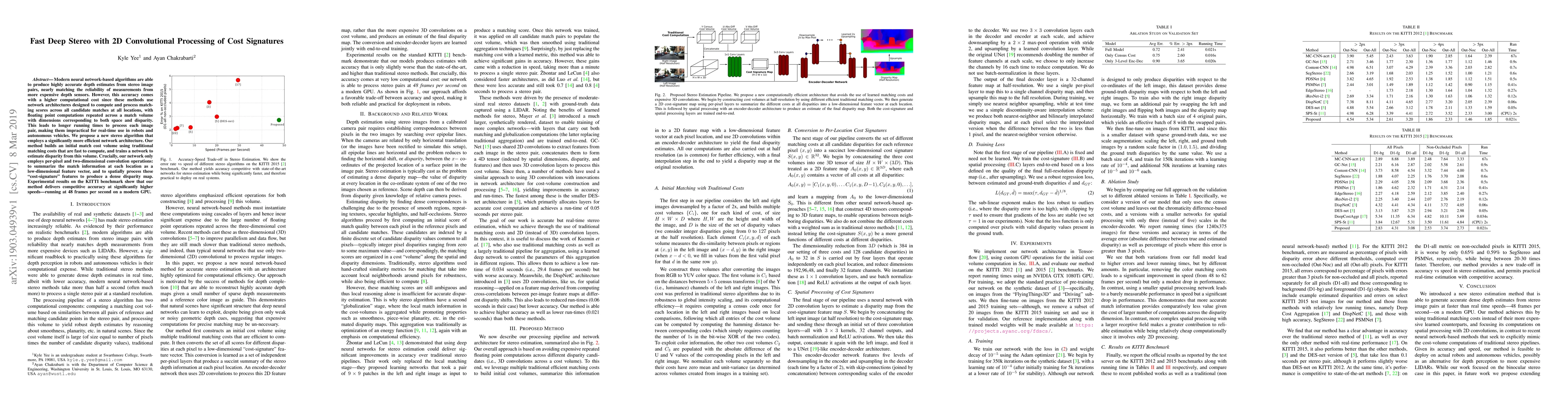 Thumbnail for Fast Deep Stereo with 2D Convolutional Processing of Cost Signatures