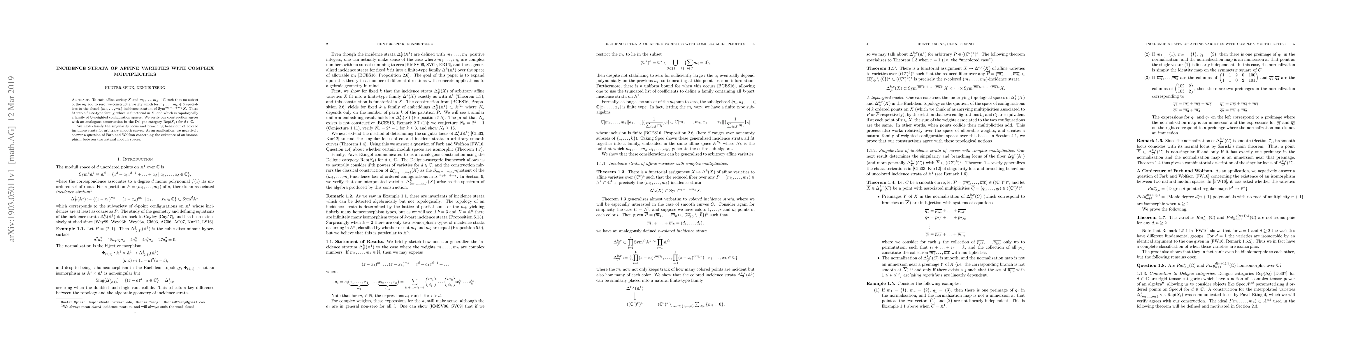 Thumbnail for Incidence strata of affine varieties with complex multiplicities