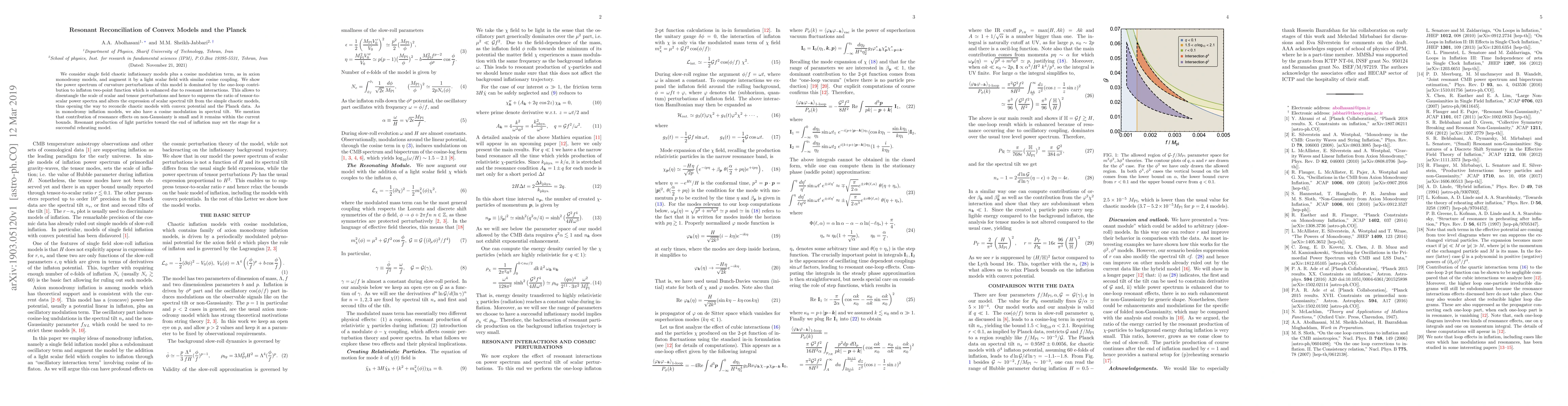 Thumbnail for Resonant Reconciliation of Convex Models and the Planck