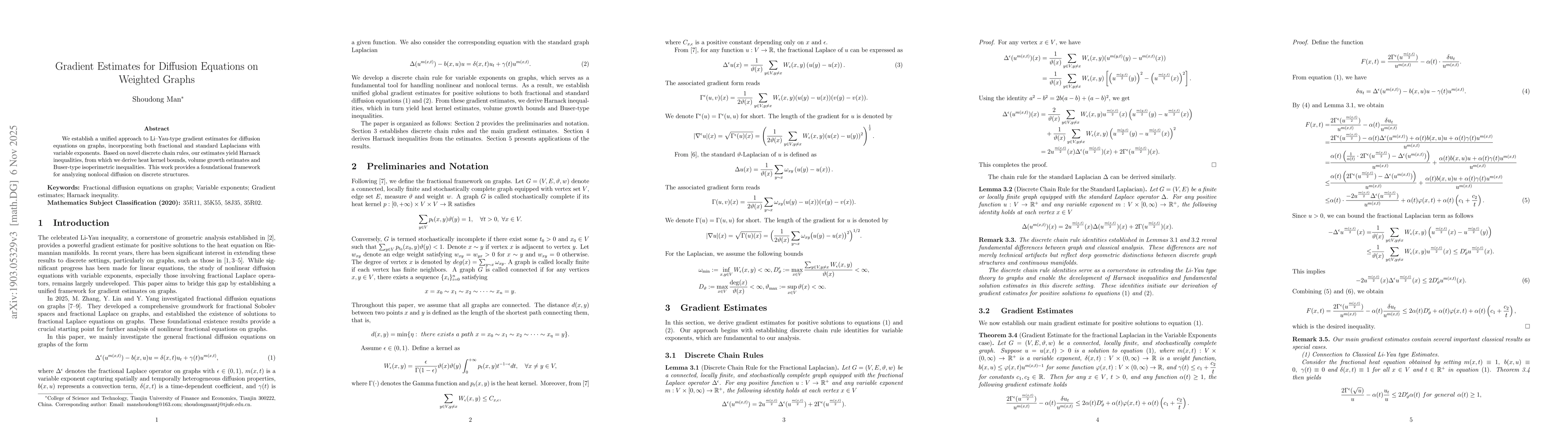 Thumbnail for Gradient estimates for the weighted porous medium equation on graphs