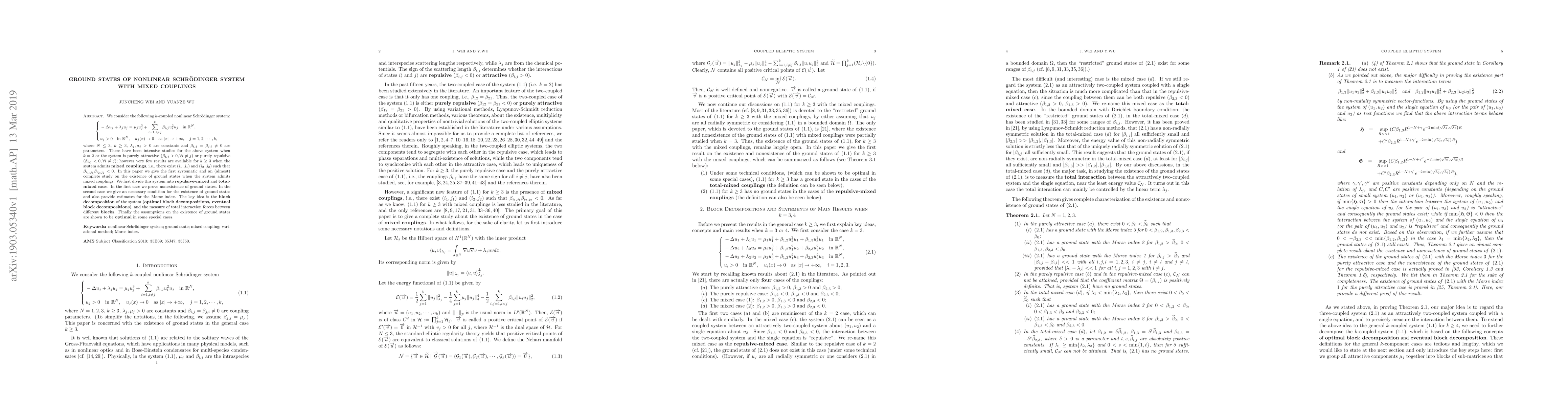 Thumbnail for Ground states of Nonlinear Schr\"{o}dinger System with Mixed Couplings
