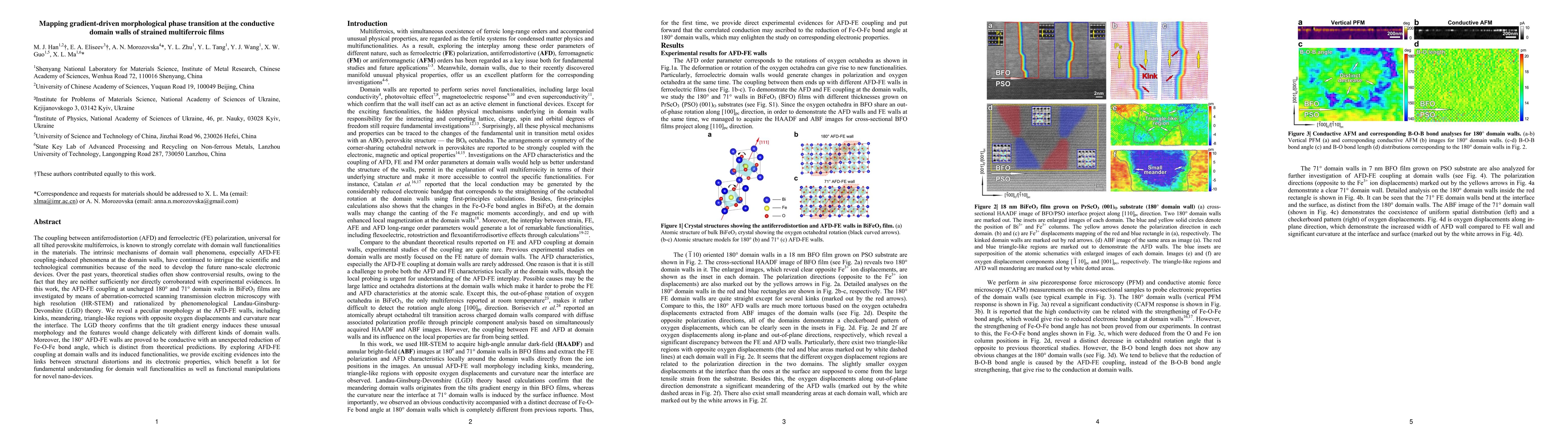 Thumbnail for Mapping gradient-driven morphological phase transition at the conductive
  domain walls of strained multiferroic films