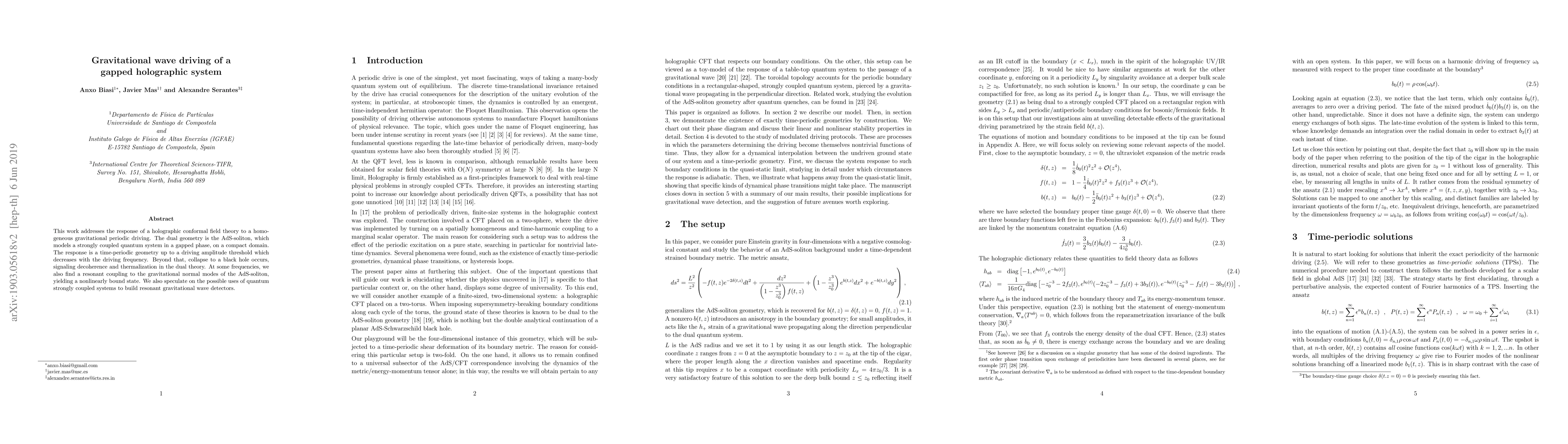 Thumbnail for Gravitational wave driving of a gapped holographic system