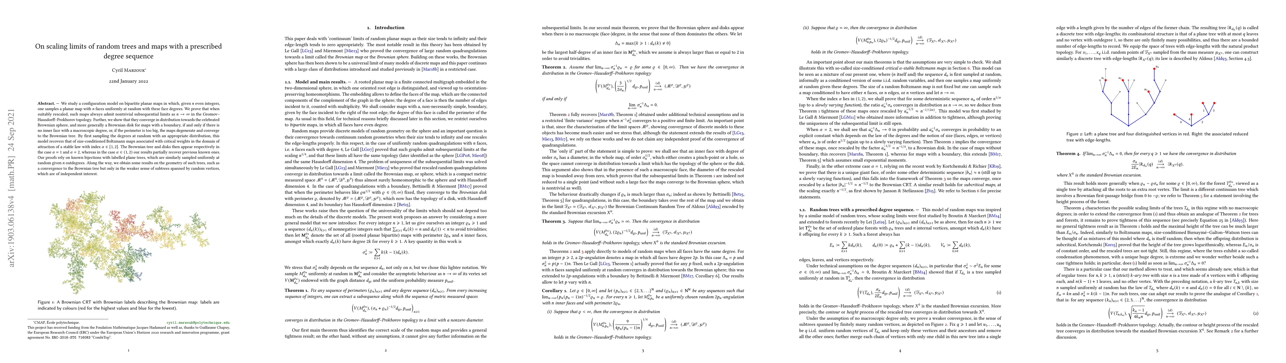 Thumbnail for On scaling limits of random trees and maps with a prescribed degree
  sequence