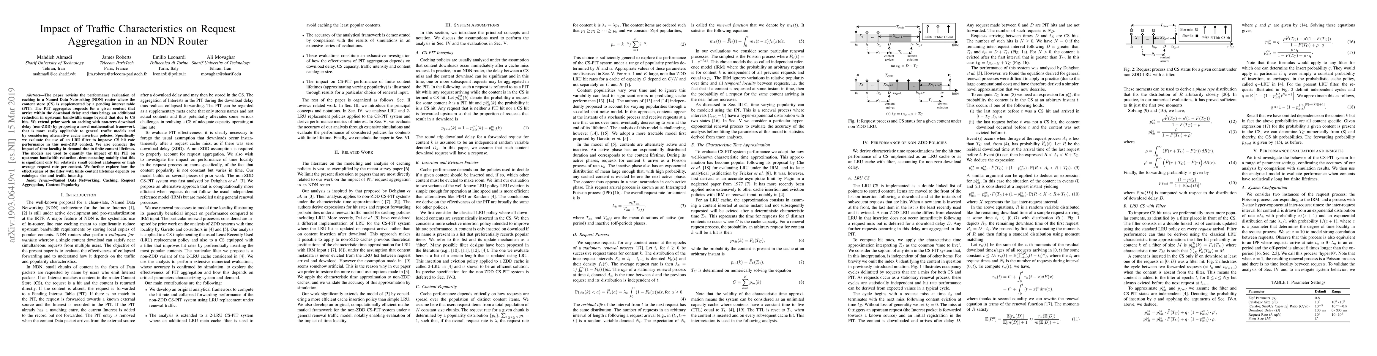 Thumbnail for Impact of Traffic Characteristics on Request Aggregation in an NDN
  Router