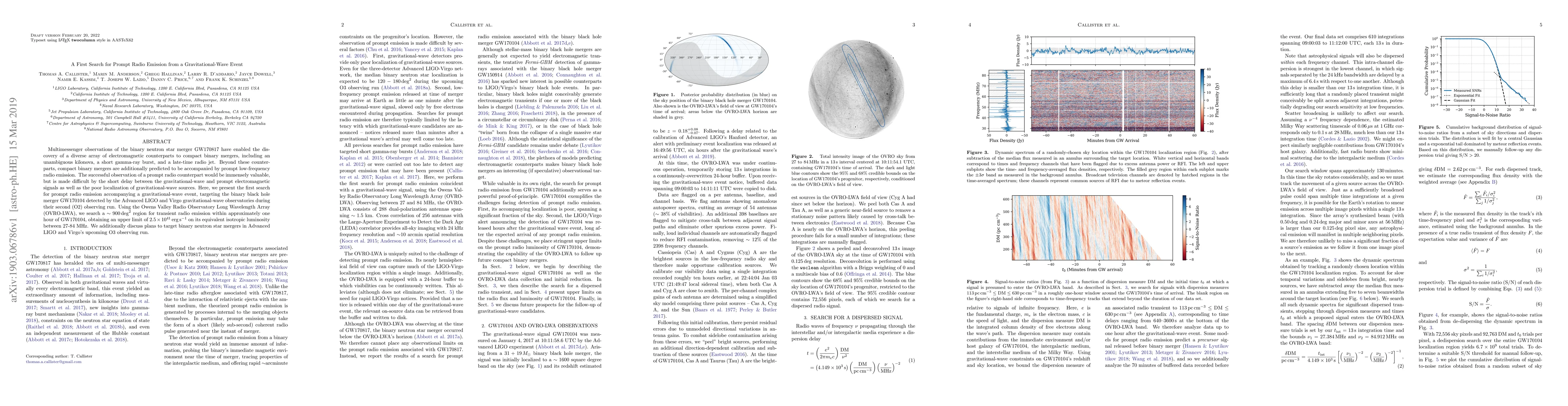 Thumbnail for A First Search for Prompt Radio Emission from a Gravitational-Wave Event
