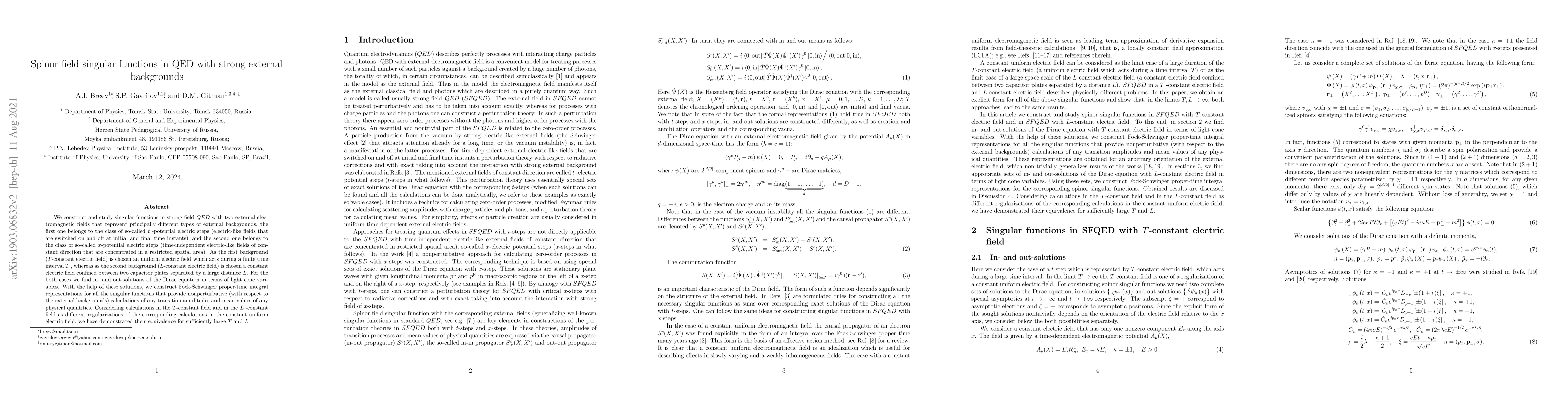 Thumbnail for Spinor field singular functions in QED with strong external backgrounds