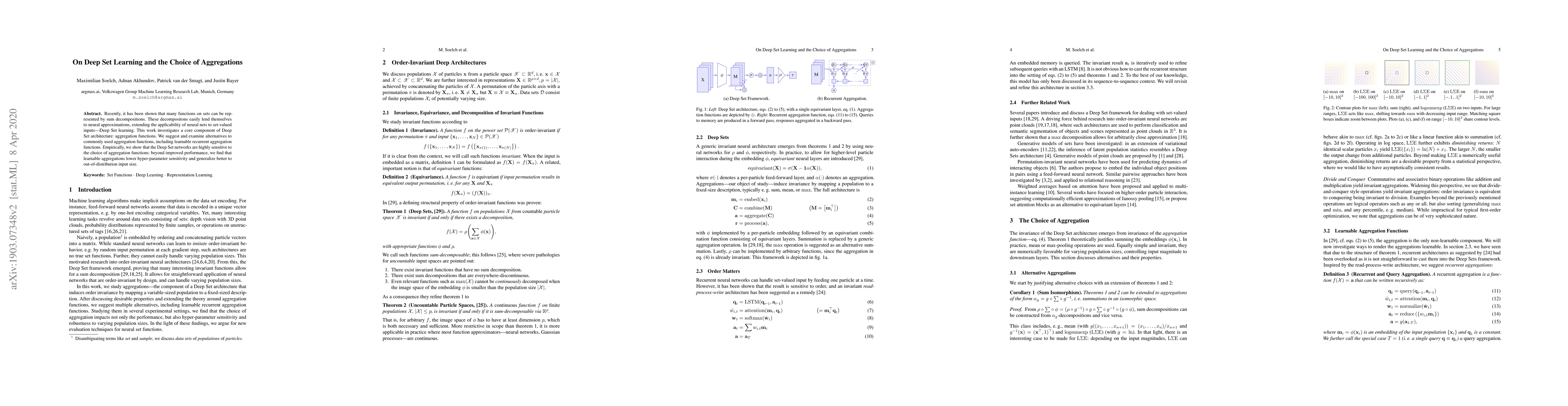 Thumbnail for On Deep Set Learning and the Choice of Aggregations