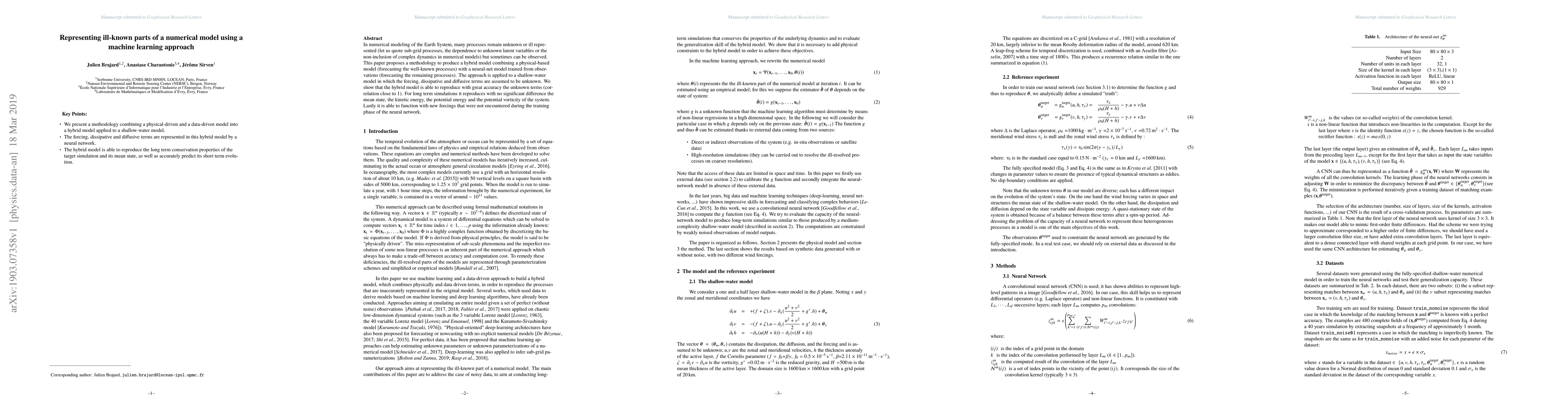 Thumbnail for Representing ill-known parts of a numerical model using a machine
  learning approach