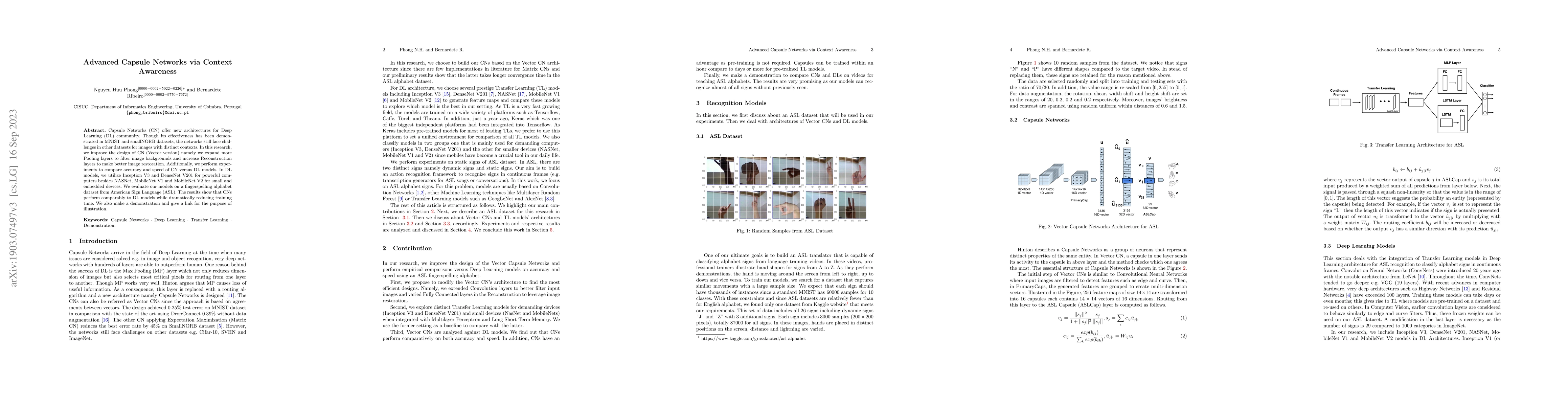 Thumbnail for Advanced Capsule Networks via Context Awareness