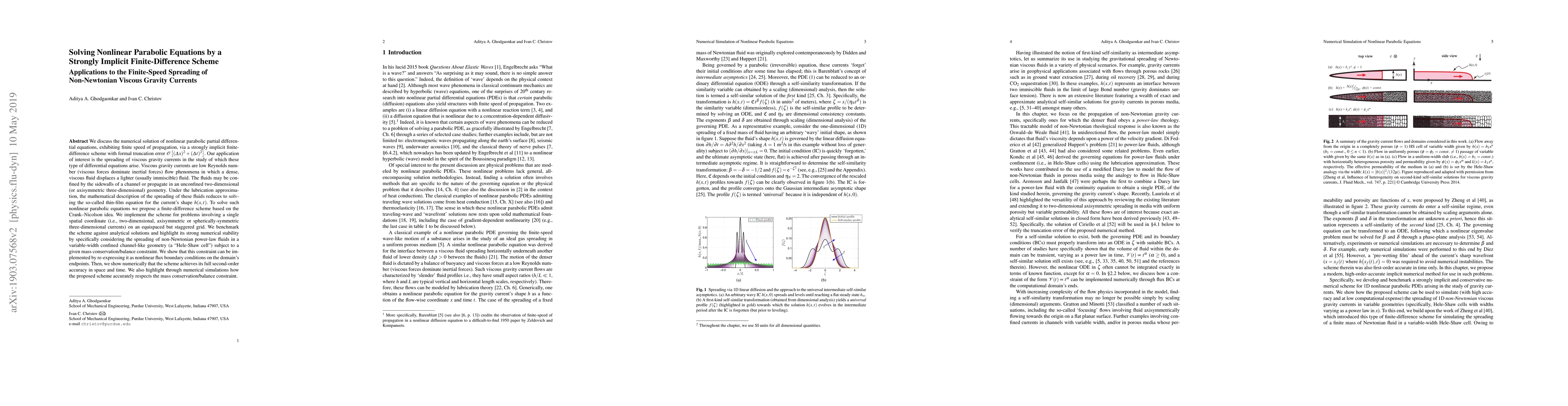 Thumbnail for Solving Nonlinear Parabolic Equations by a Strongly Implicit
  Finite-Difference Scheme
