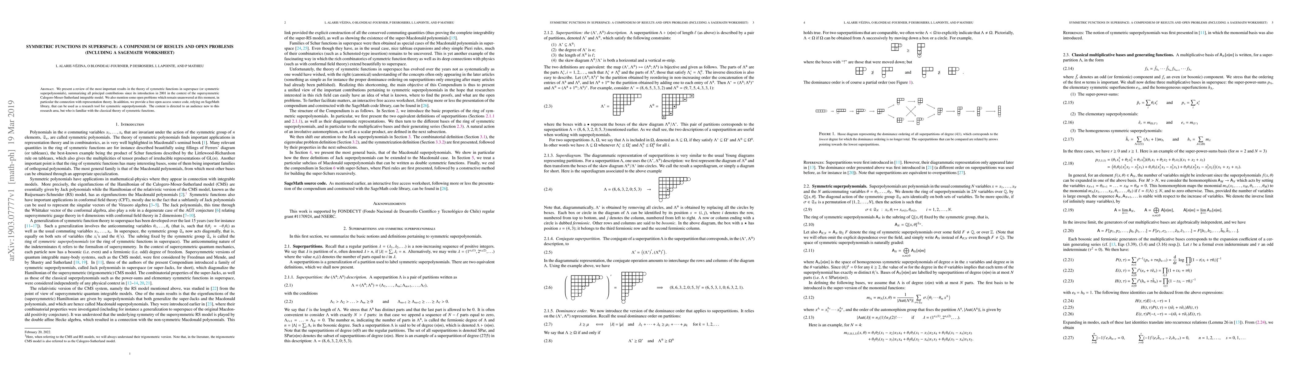 Thumbnail for Symmetric functions in superspace: a compendium of results and open
  problems (including a SageMath worksheet)