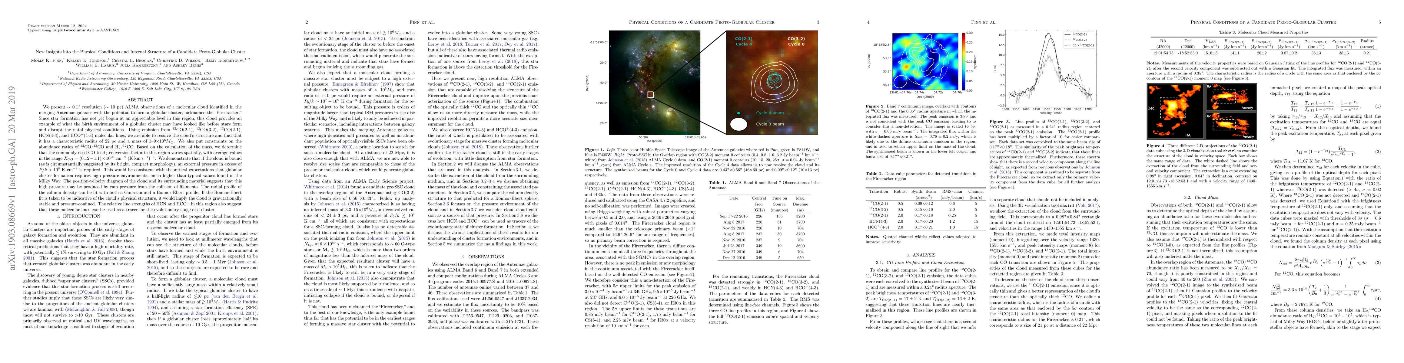 Thumbnail for New Insights into the Physical Conditions and Internal Structure of a
  Candidate Proto-Globular Cluster