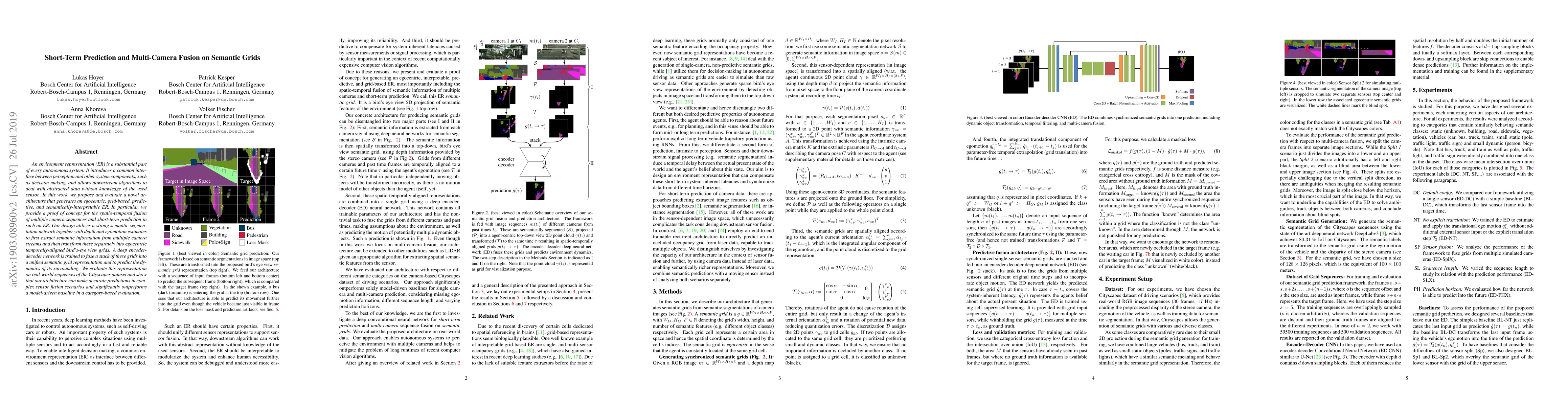 Thumbnail for Short-Term Prediction and Multi-Camera Fusion on Semantic Grids