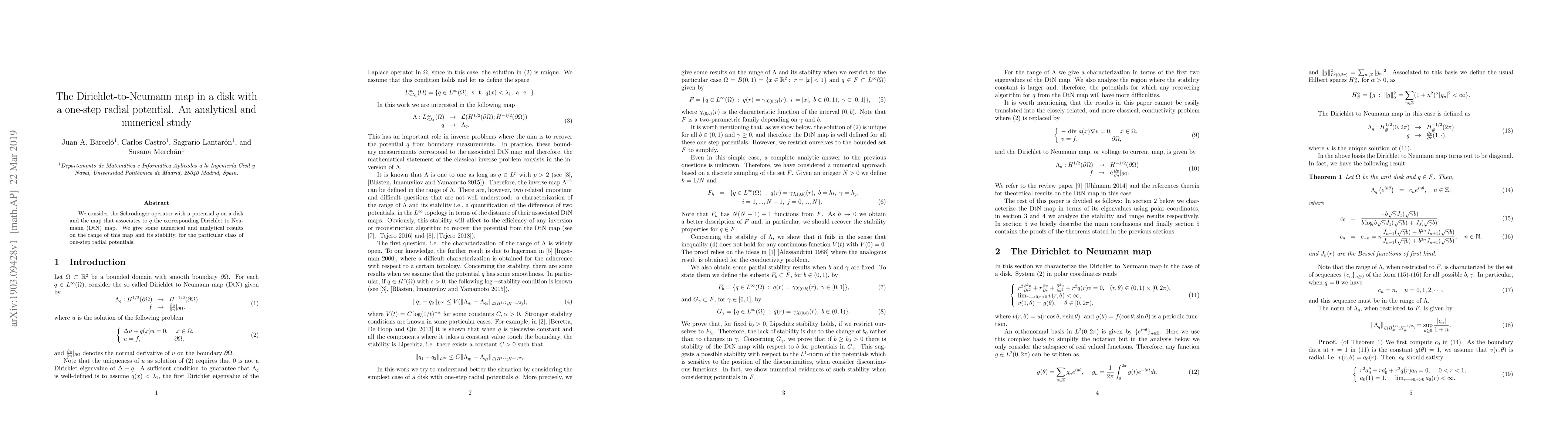 Thumbnail for The Dirichlet-to-Neumann map in a disk with a one-step radial potential.
  An analytical and numerical study