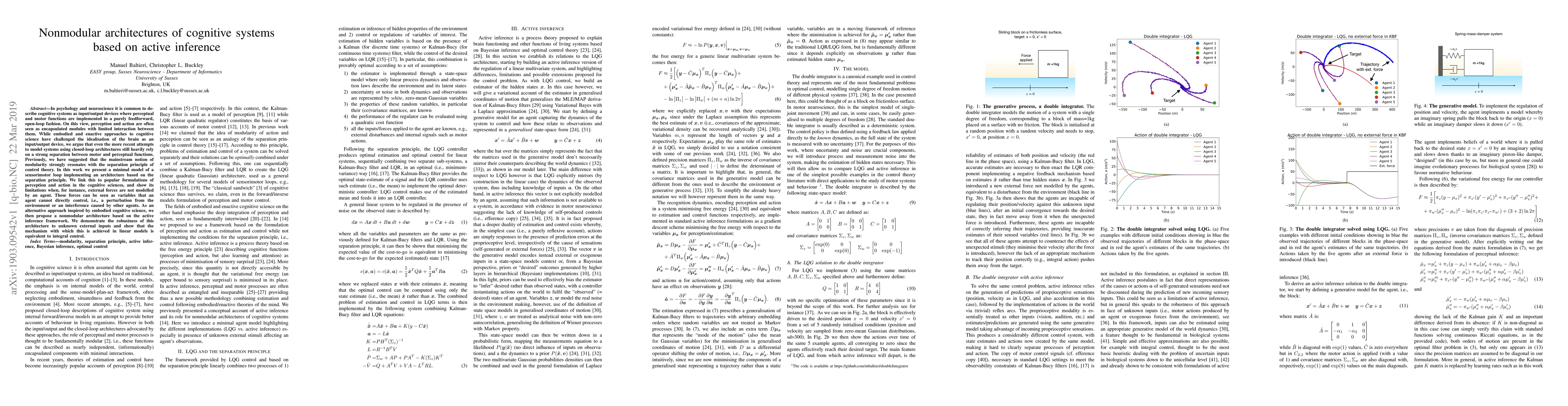 Thumbnail for Nonmodular architectures of cognitive systems based on active inference