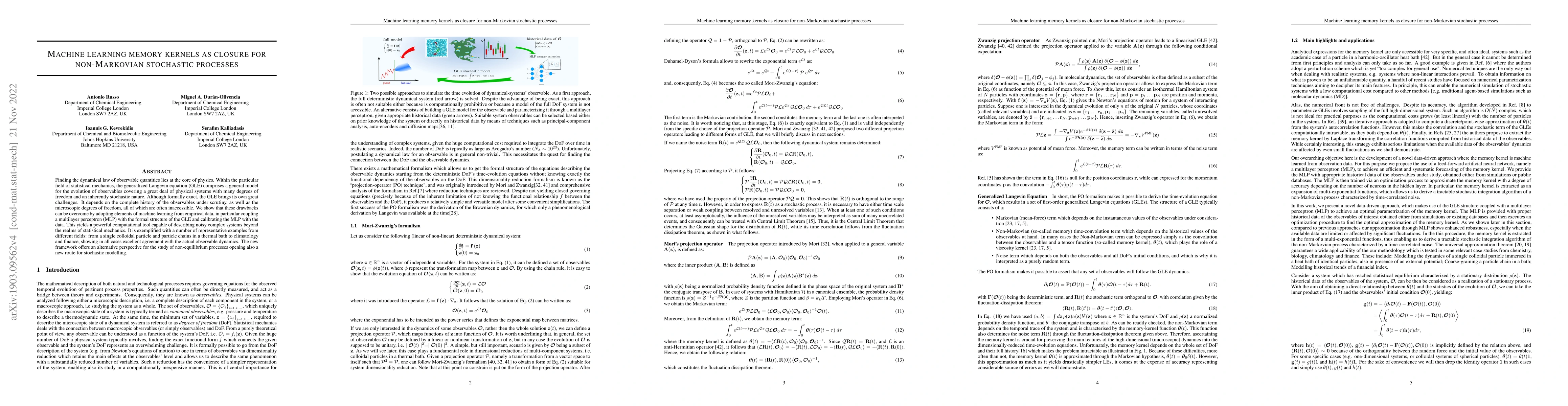 Thumbnail for Machine learning memory kernels as closure for non-Markovian stochastic
  processes
