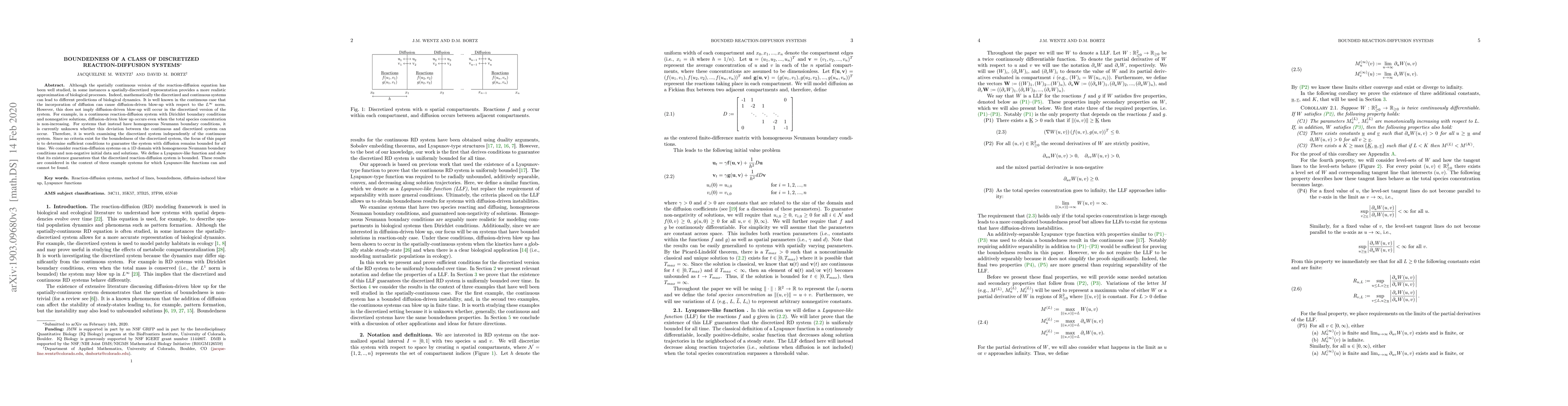 Thumbnail for Boundedness of a class of discretized reaction-diffusion systems