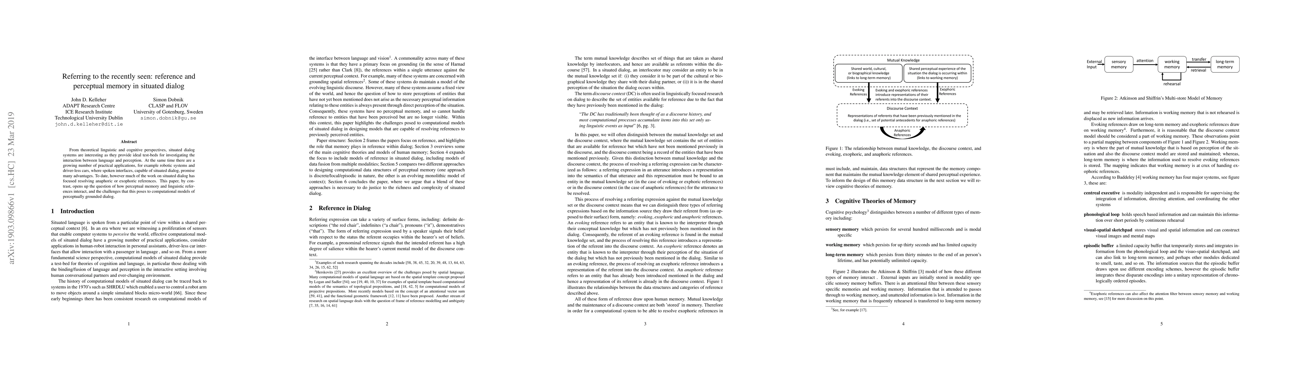 Thumbnail for Referring to the recently seen: reference and perceptual memory in
  situated dialog