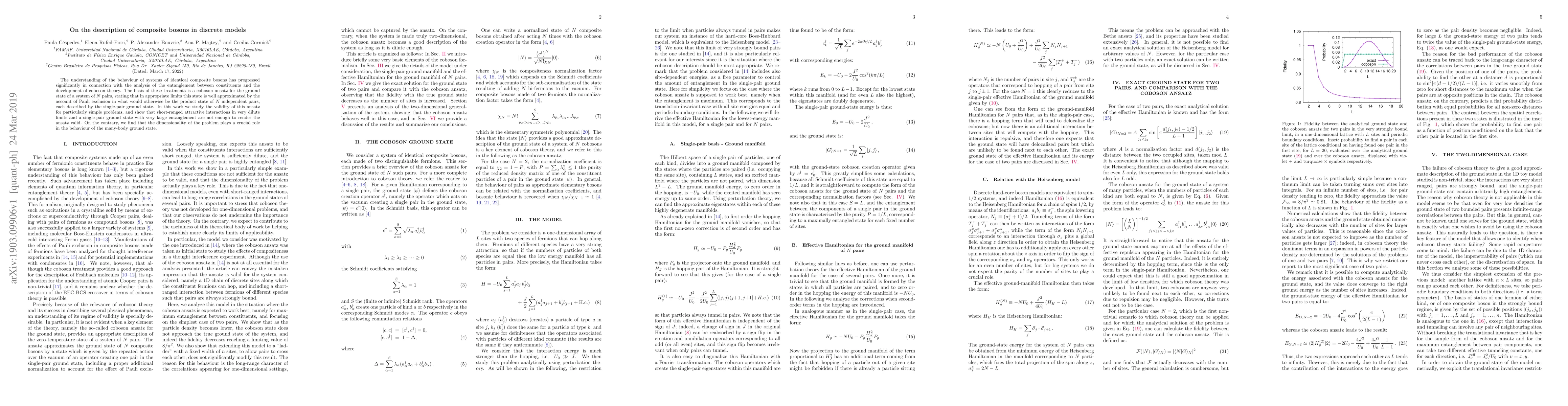 Thumbnail for On the description of composite bosons in discrete models