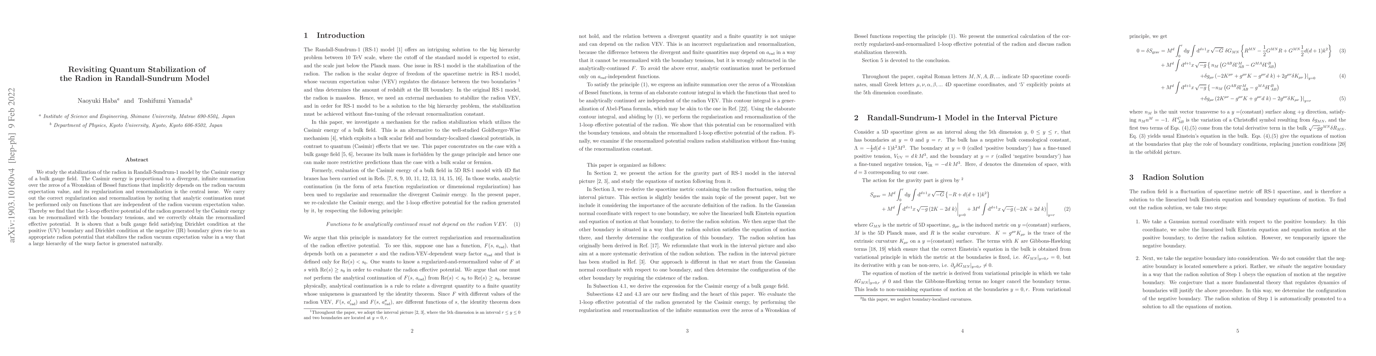 Thumbnail for Revisiting Quantum Stabilization of the Radion in Randall-Sundrum Model