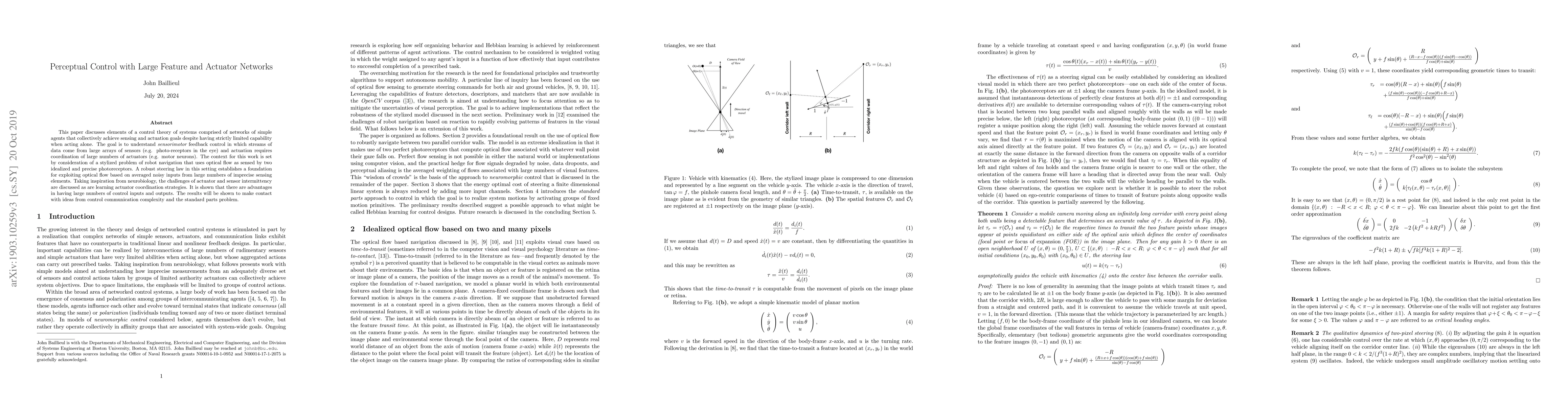 Thumbnail for Perceptual Control with Large Feature and Actuator Networks