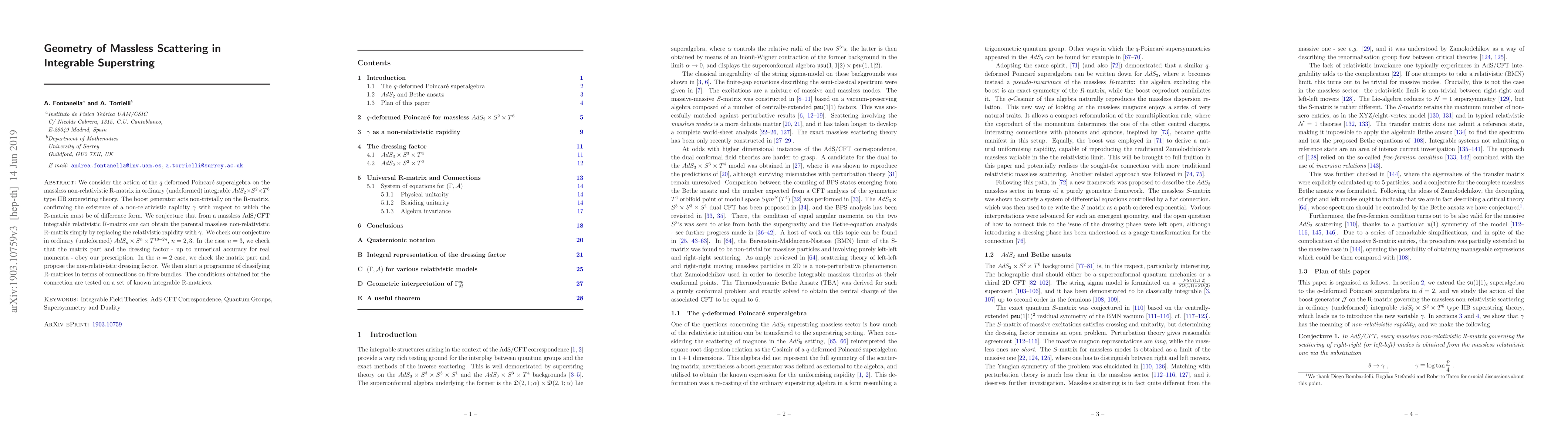Thumbnail for Geometry of Massless Scattering in Integrable Superstring