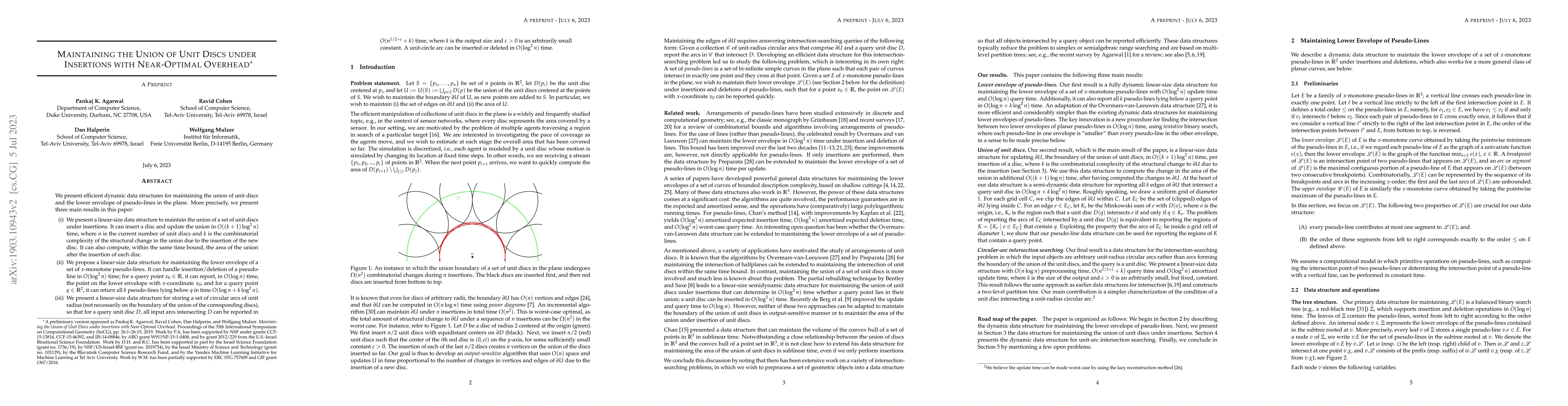 Thumbnail for Maintaining the Union of Unit Discs under Insertions with Near-Optimal
  Overhead