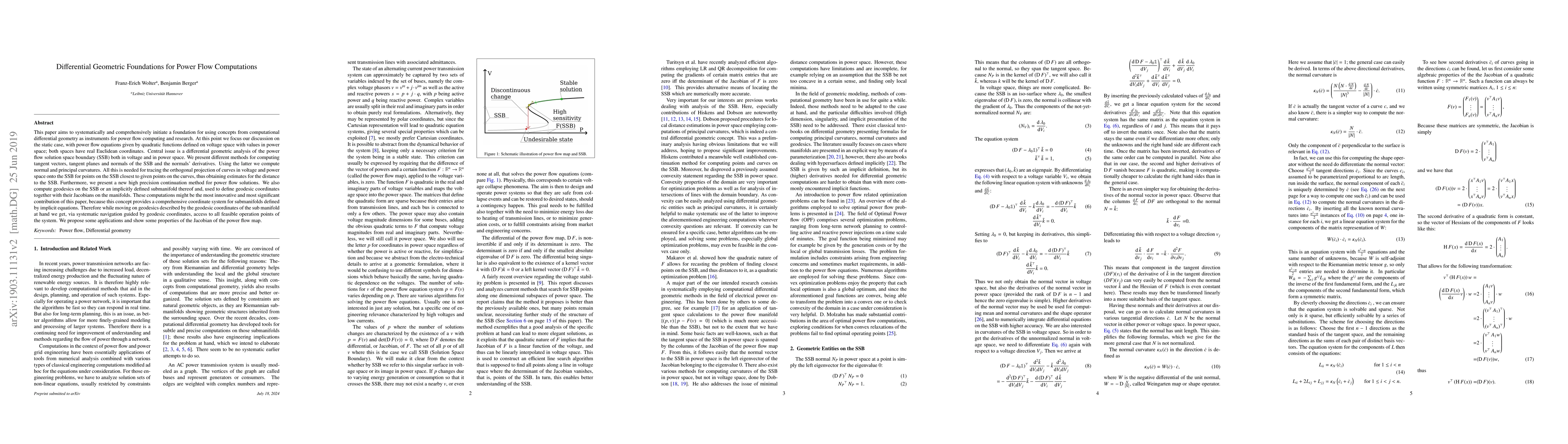Thumbnail for Differential Geometric Foundations for Power Flow Computations