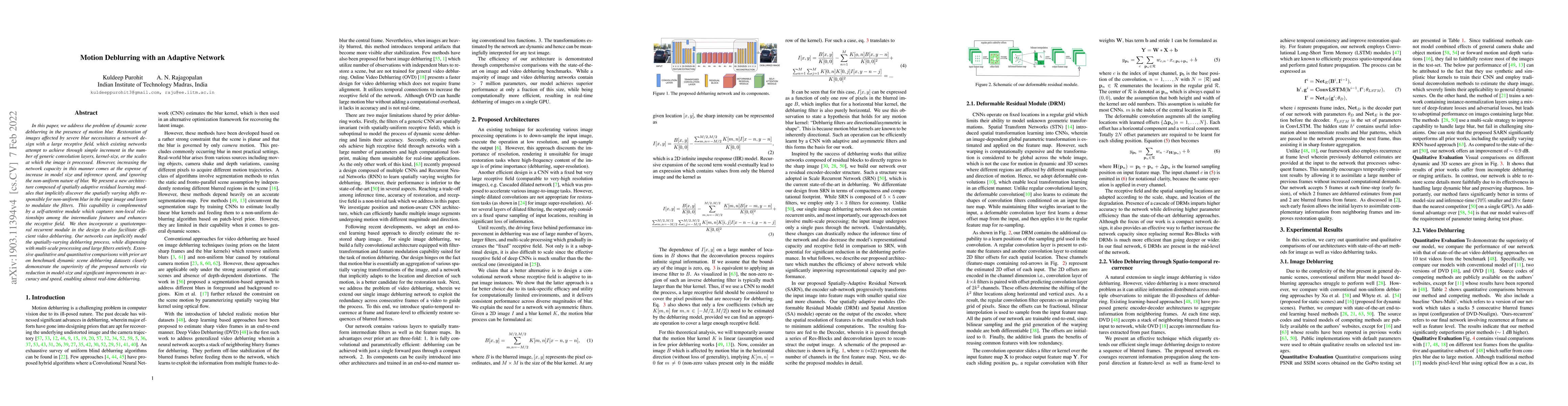 Thumbnail for Motion Deblurring with an Adaptive Network