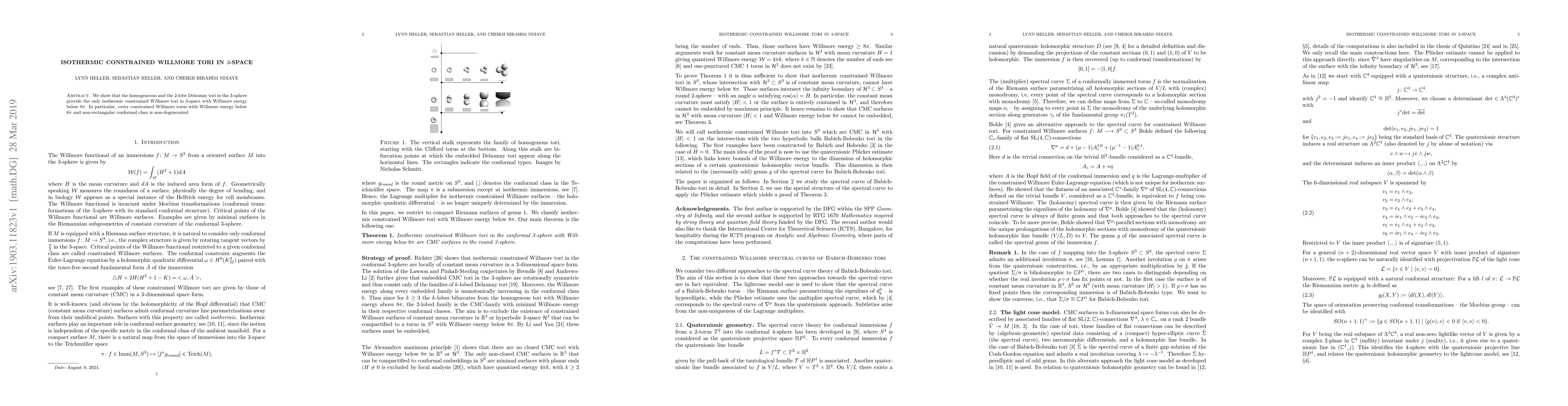 Thumbnail for Isothermic constrained Willmore tori in 3-space