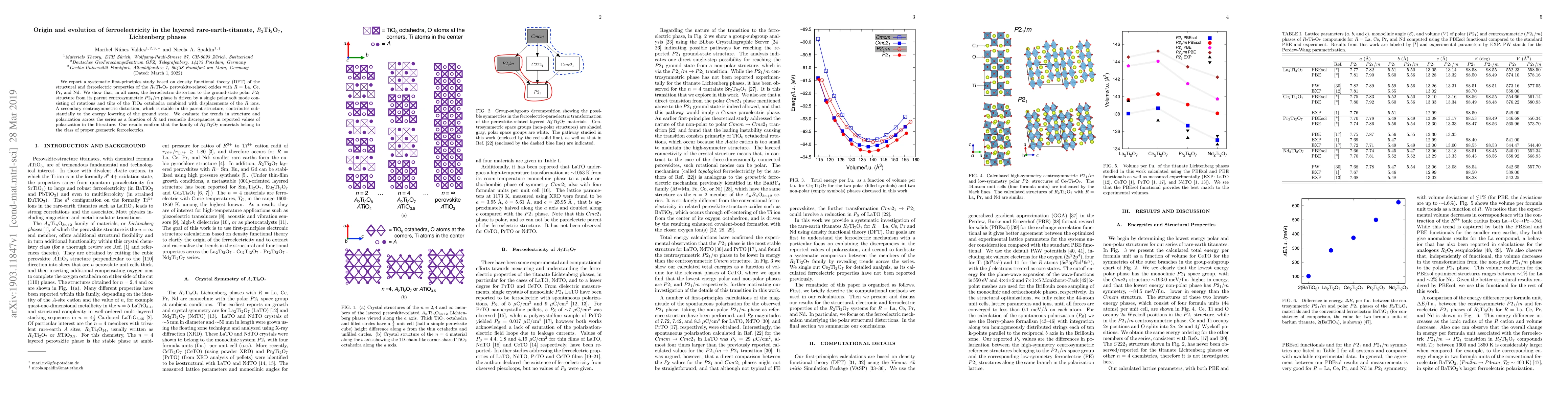 Thumbnail for Origin and evolution of ferroelectricity in the layered
  rare-earth-titanate, $R_2$Ti$_2$O$_{7}$, Lichtenberg phases