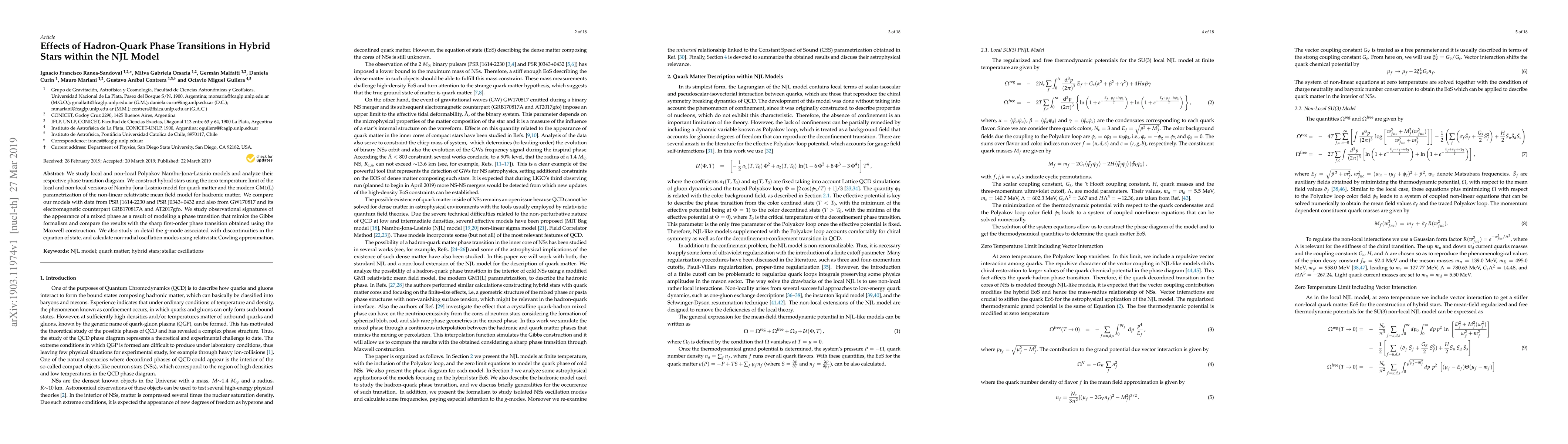 Thumbnail for Effects of Hadron-Quark Phase Transitions in Hybrid Stars within the NJL
  Model