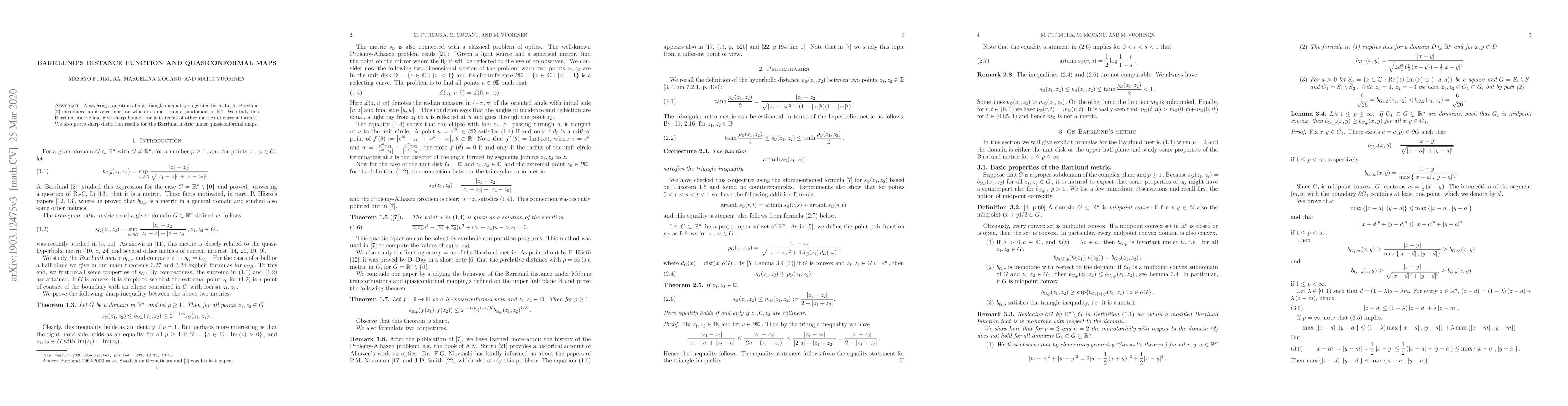 Thumbnail for Barrlund's distance function and quasiconformal maps