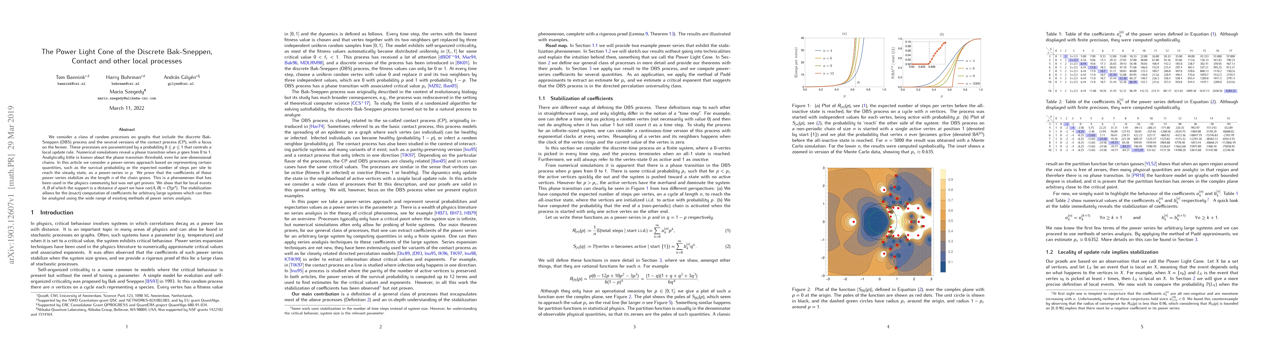 Thumbnail for The Power Light Cone of the Discrete Bak-Sneppen, Contact and other
  local processes