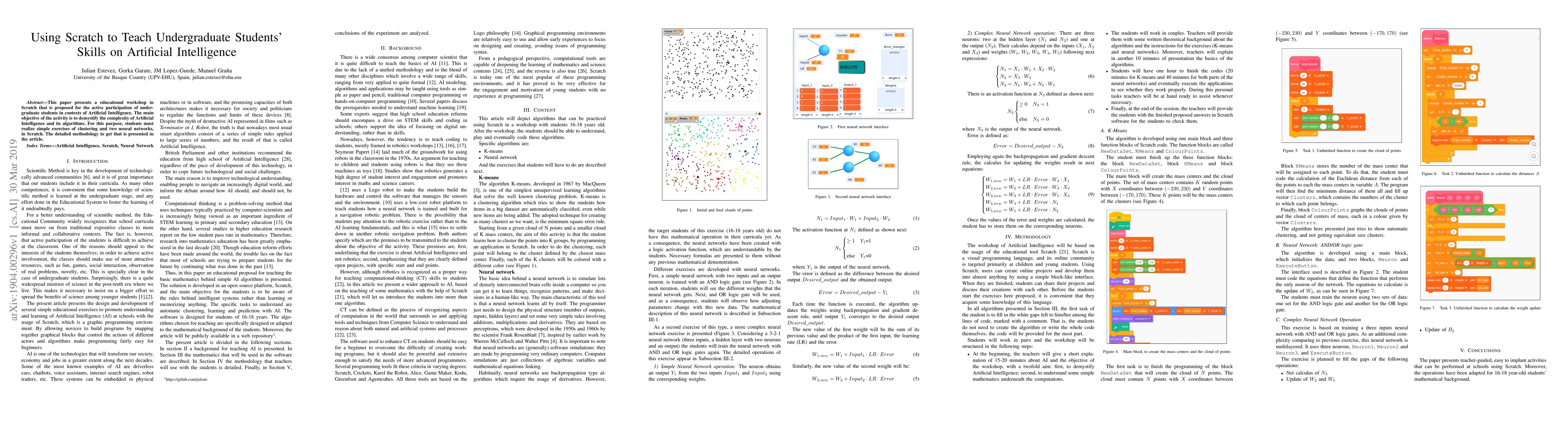 Thumbnail for Using Scratch to Teach Undergraduate Students' Skills on Artificial
  Intelligence