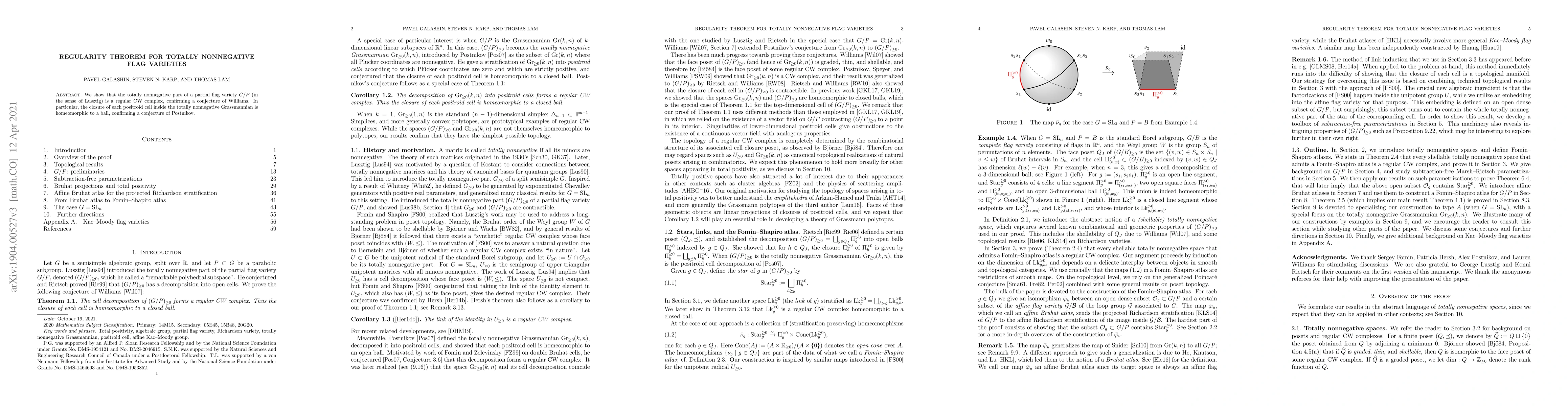 Thumbnail for Regularity theorem for totally nonnegative flag varieties