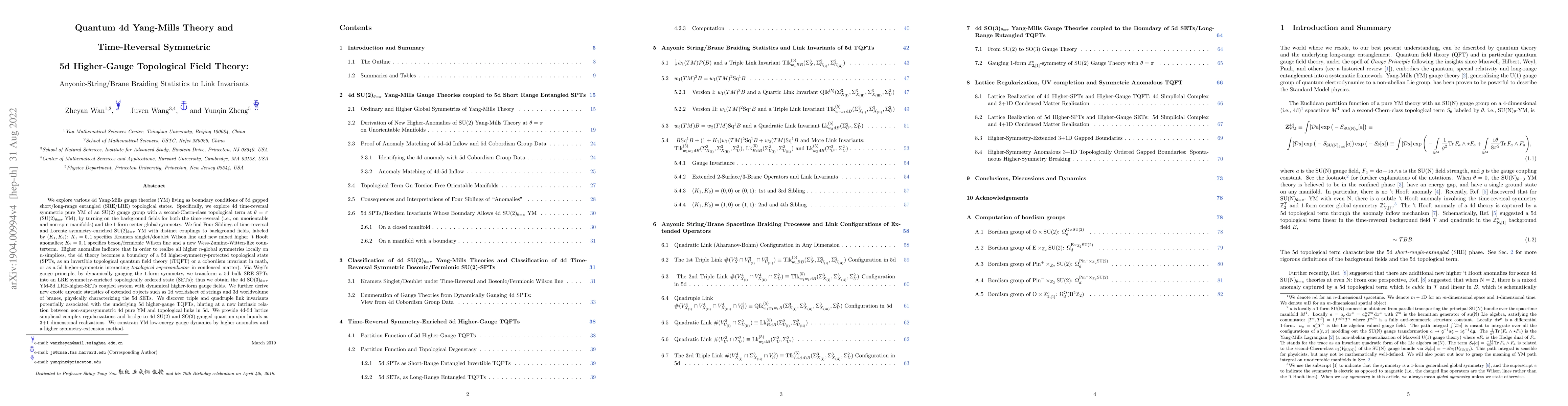 Thumbnail for Quantum 4d Yang-Mills Theory and Time-Reversal Symmetric 5d Higher-Gauge
  Topological Field Theory