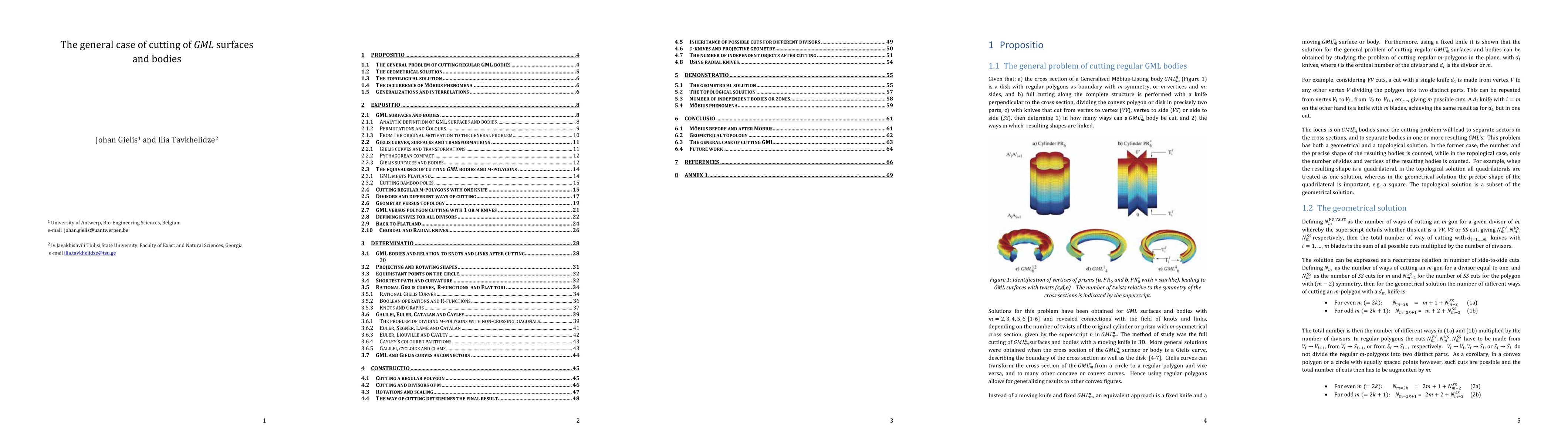 Thumbnail for The general case of cutting of GML surfaces and bodies