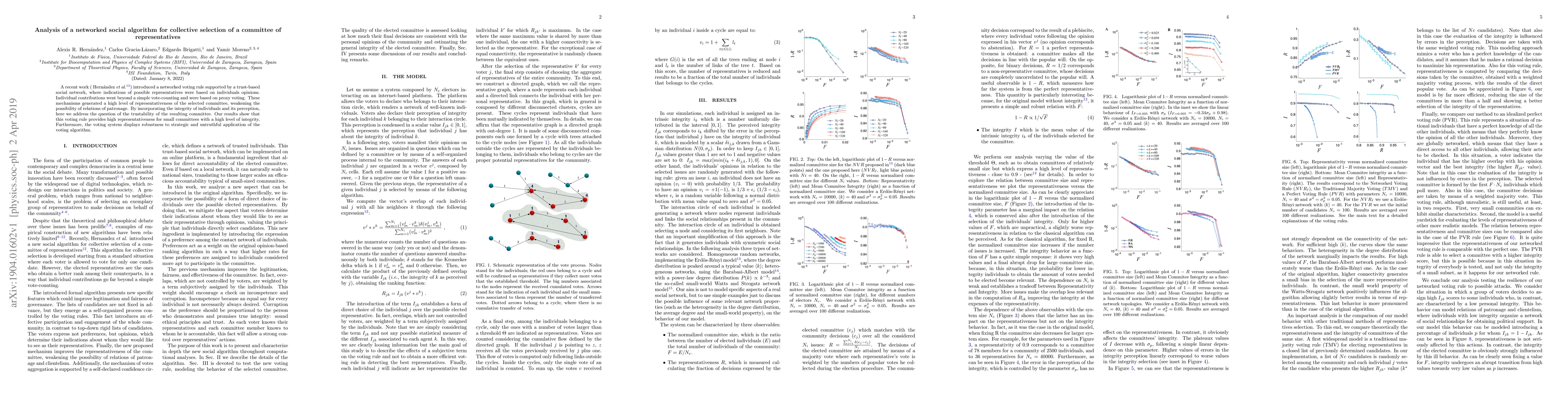 Thumbnail for Analysis of a networked social algorithm for collective selection of a
  committee of representatives