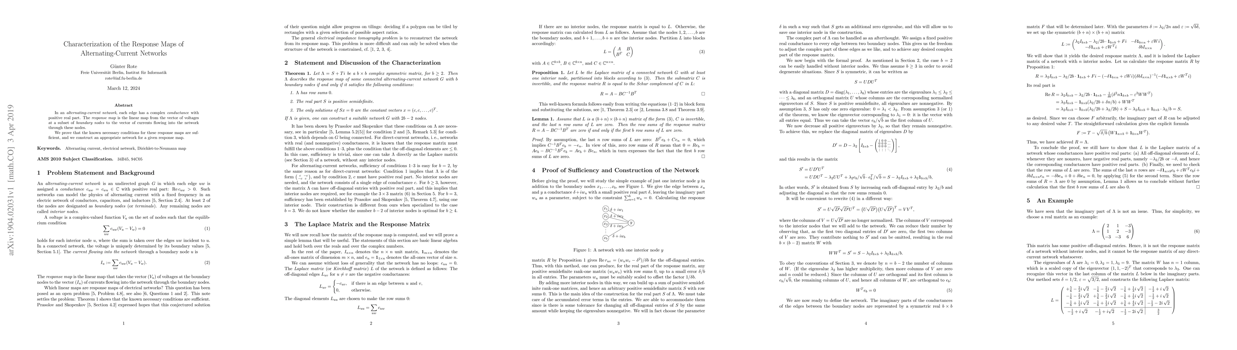 Thumbnail for Characterization of the response maps of alternating-current networks