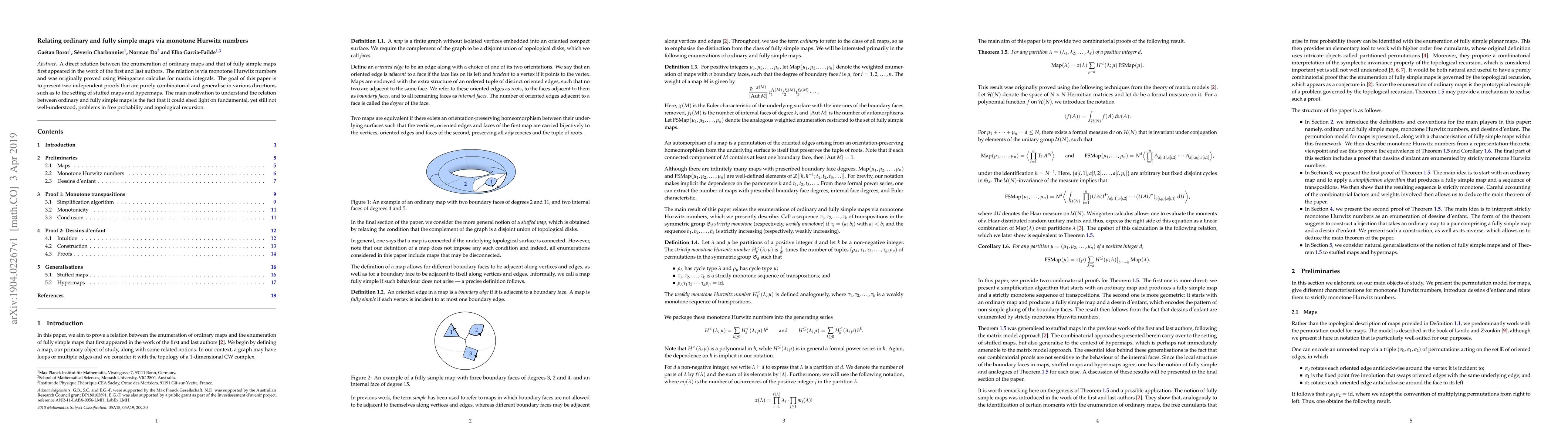 Thumbnail for Relating ordinary and fully simple maps via monotone Hurwitz numbers
