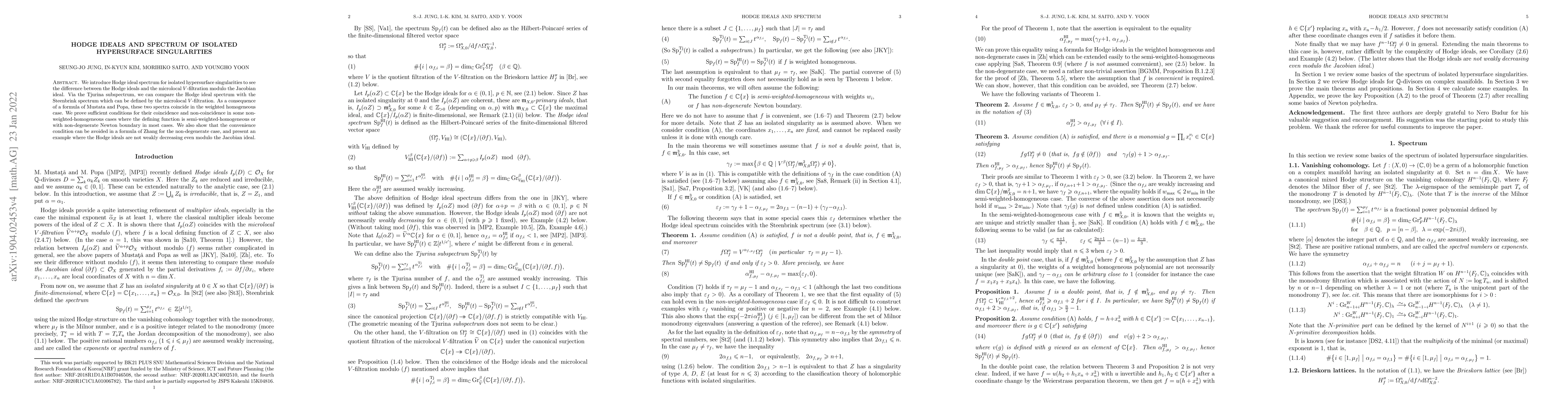 Thumbnail for Hodge ideals and spectrum of isolated hypersurface singularities