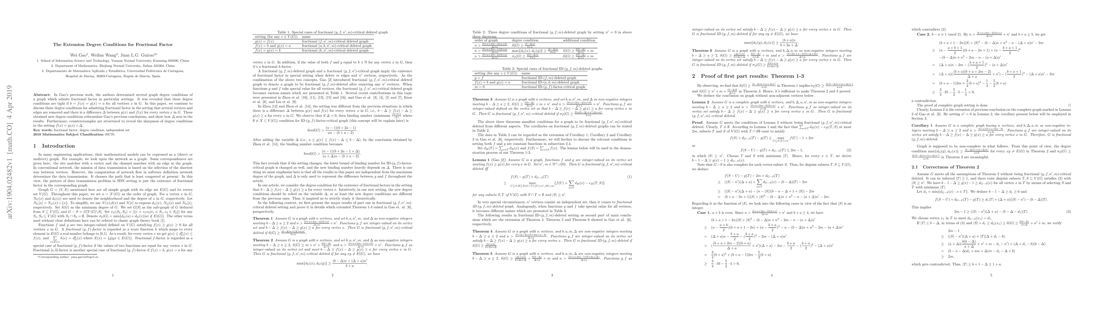 Thumbnail for The Extension Degree Conditions for Fractional Factor
