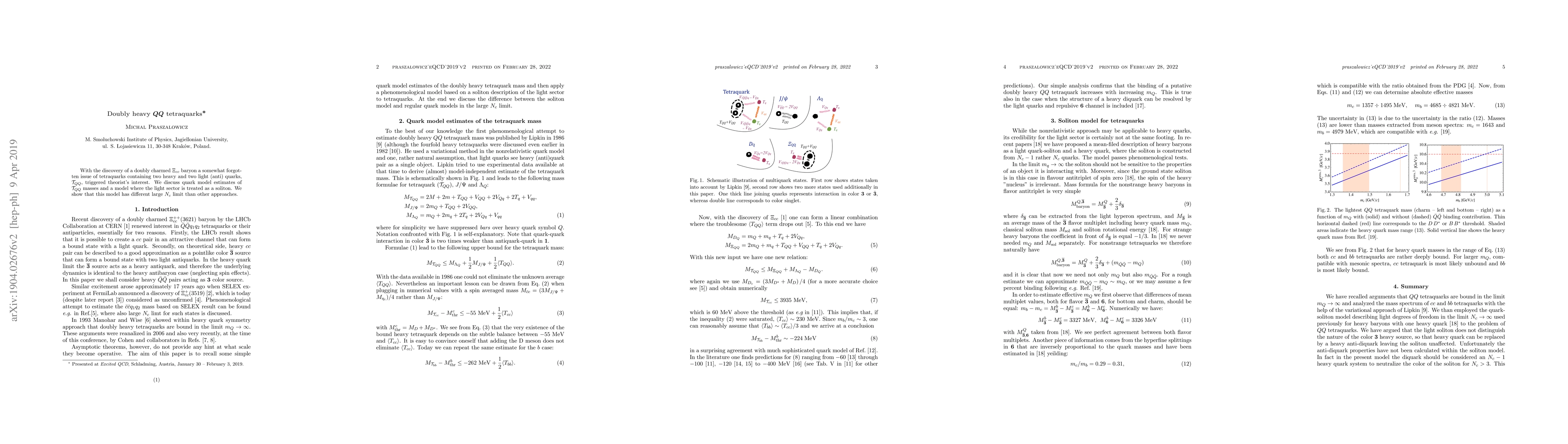 Thumbnail for Doubly heavy $QQ$ tetraquarks
