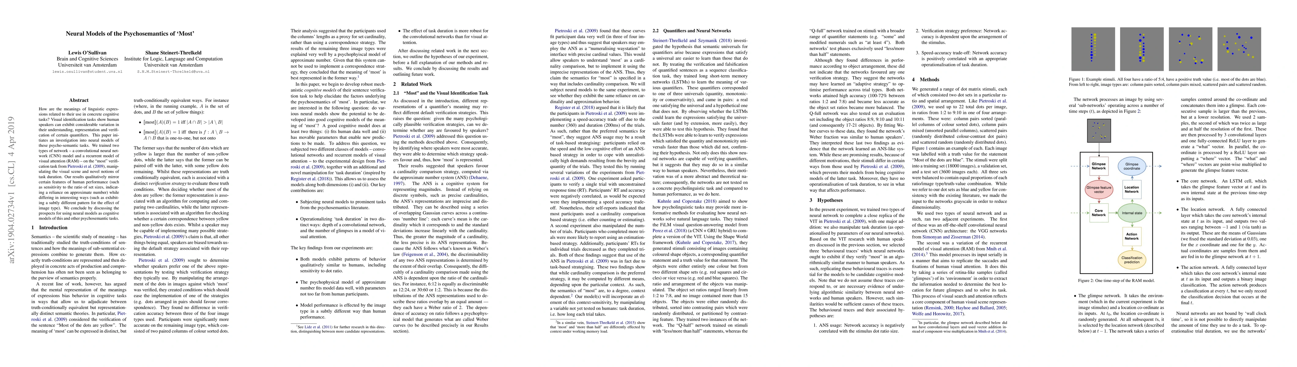 Thumbnail for Neural Models of the Psychosemantics of `Most'