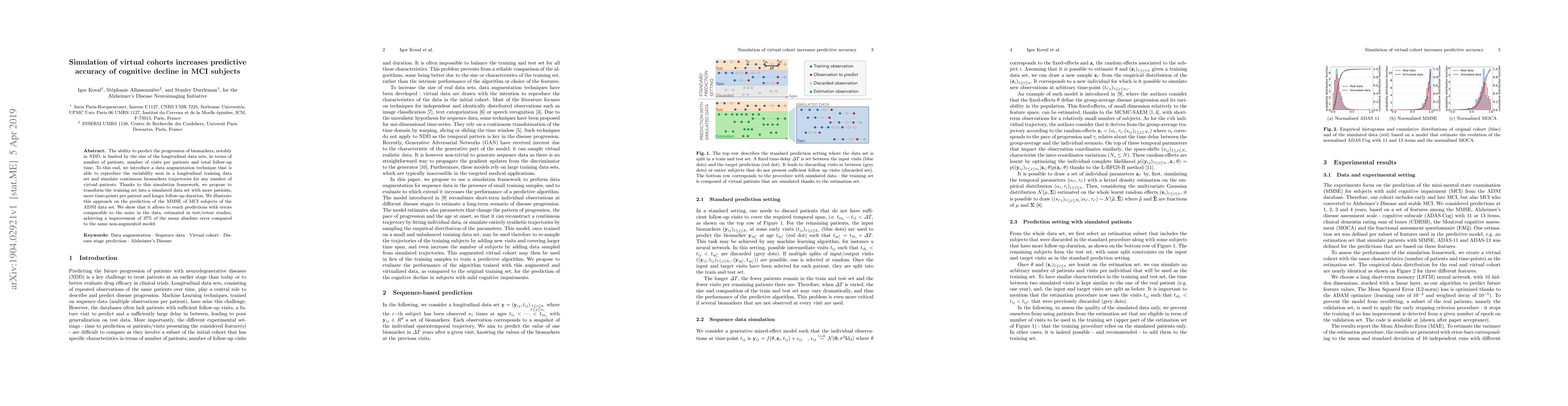 Thumbnail for Simulation of virtual cohorts increases predictive accuracy of cognitive
  decline in MCI subjects